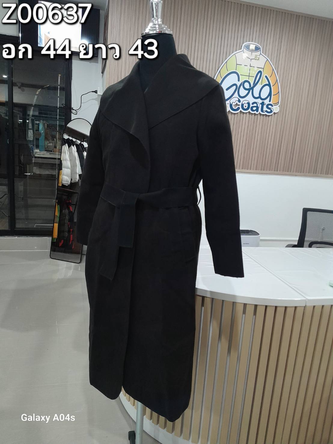 Z00637 Fashion เสื้อโอเวอร์โค้ท