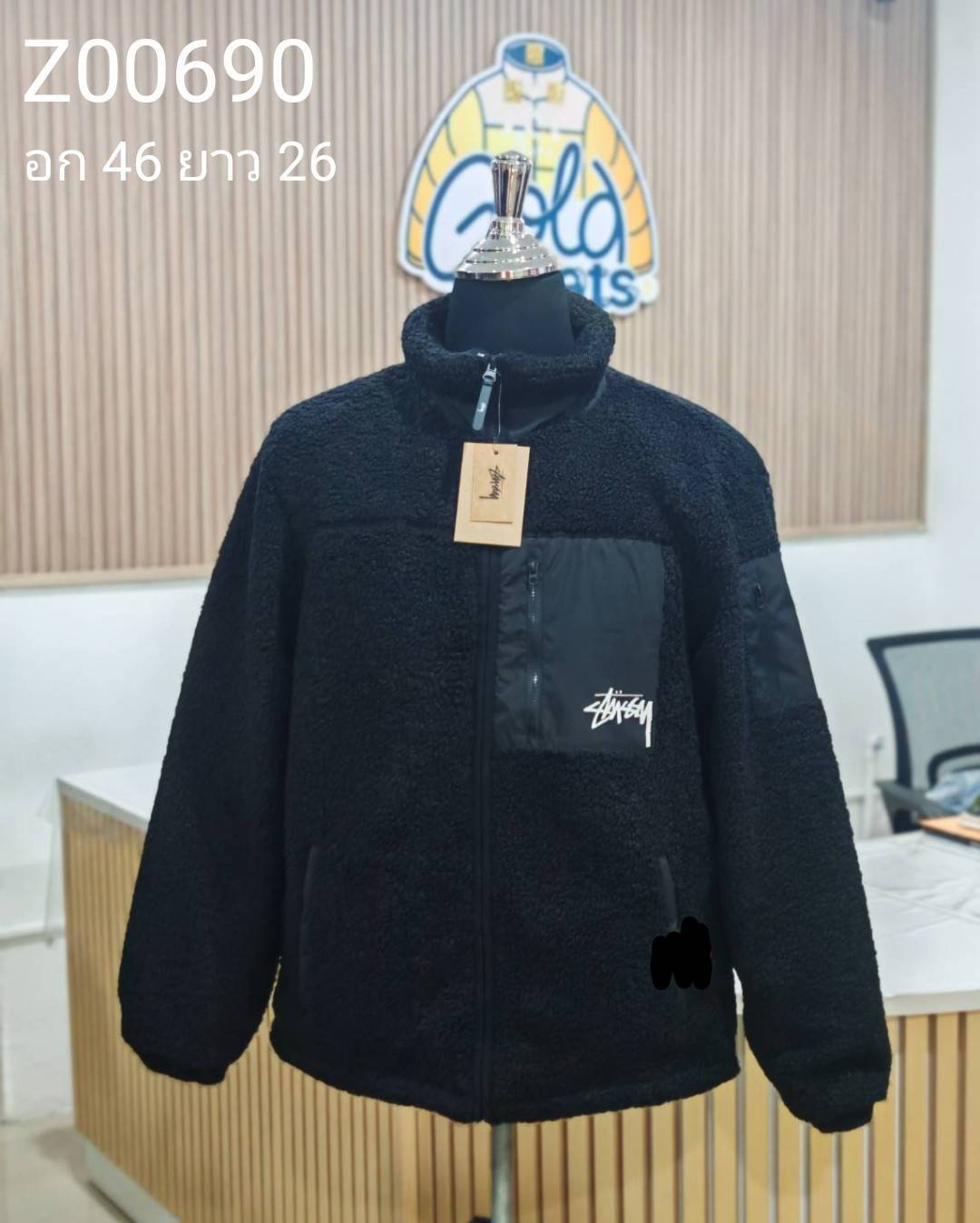 Z00690 Stussy เสื้อขนแกะ อุณหภูมิเลขตัวเดียว