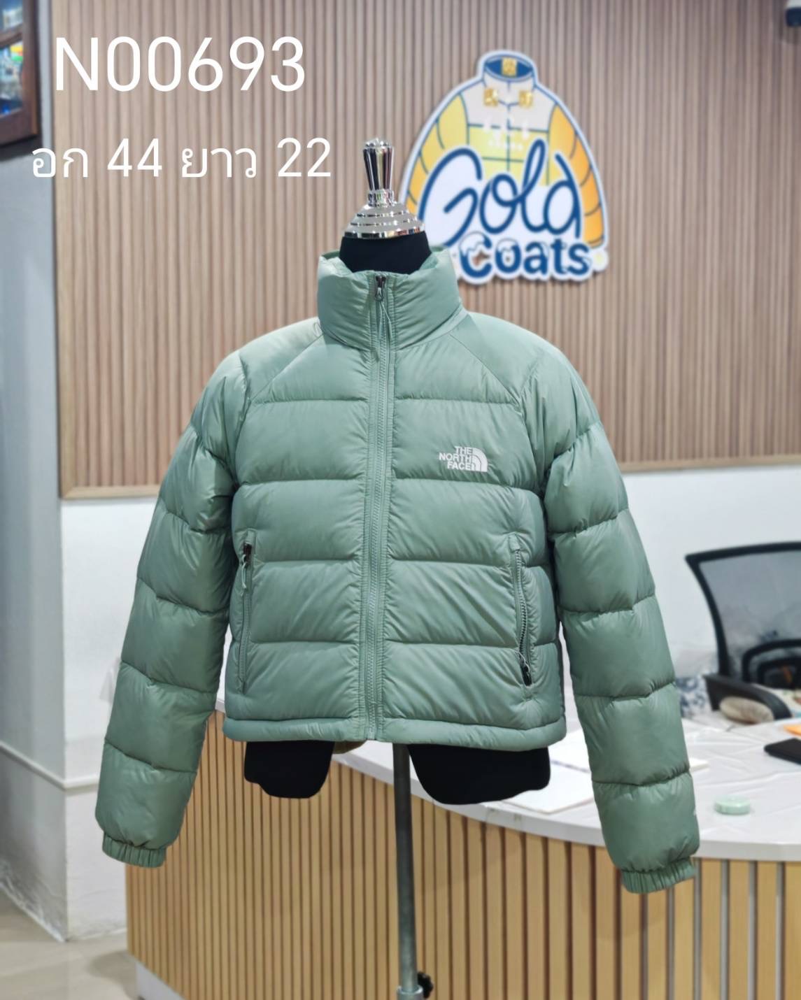 N00693 The Northface ครอปเขียวอ่อน