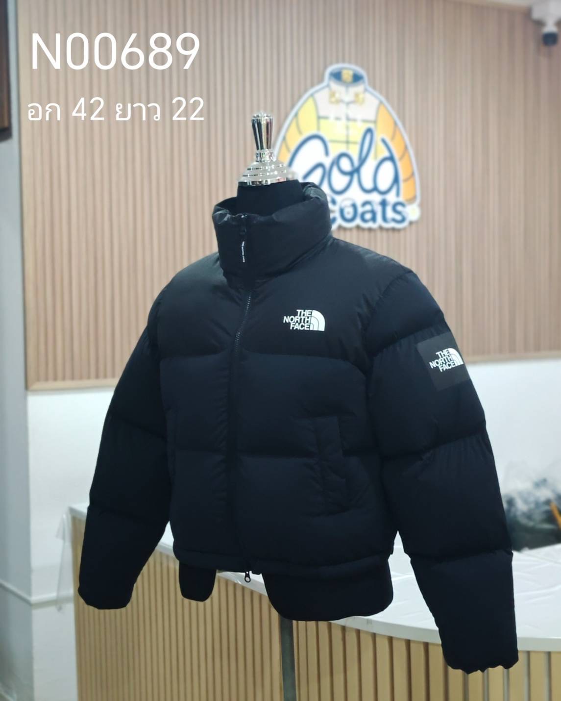 N00689 The Northface ครอปดำ